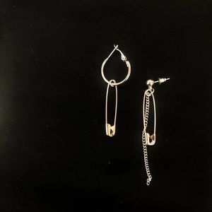 Silver Asymmetrical earring